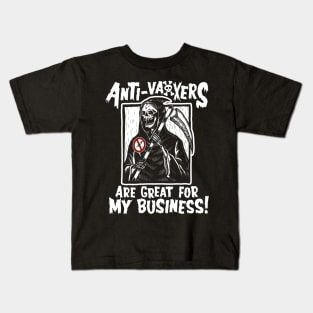 Pro Vaccine Tshirt | Grim Reaper Kids T-Shirt